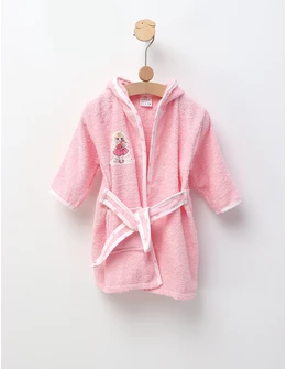 Halat de baie Printesa si Unicorn, roz