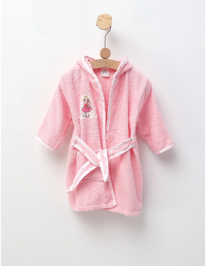 Halat de baie Printesa si Unicorn, roz picture - 2