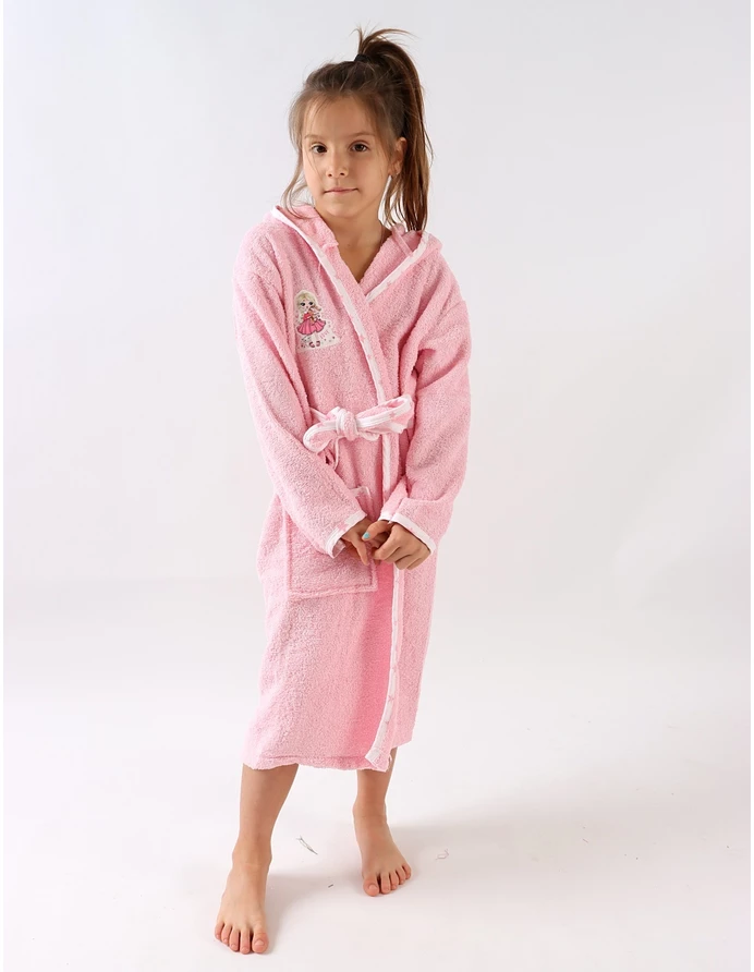 Halat de baie Printesa si Unicorn, roz picture - 5