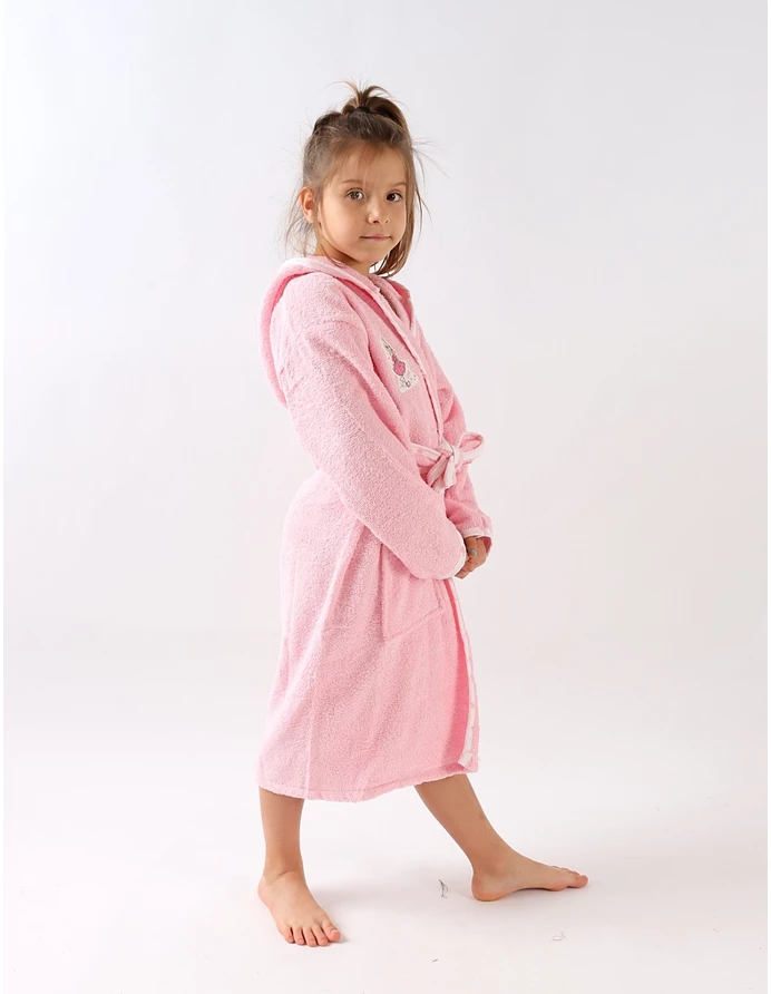 Halat de baie Printesa si Unicorn, roz picture - 6