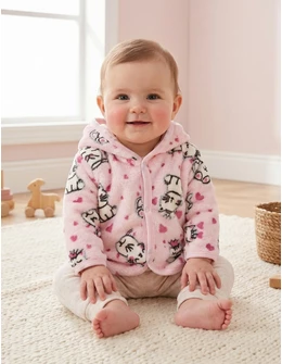 Hanorac Cocolino Pisicute, roz 68 (3-6 luni)