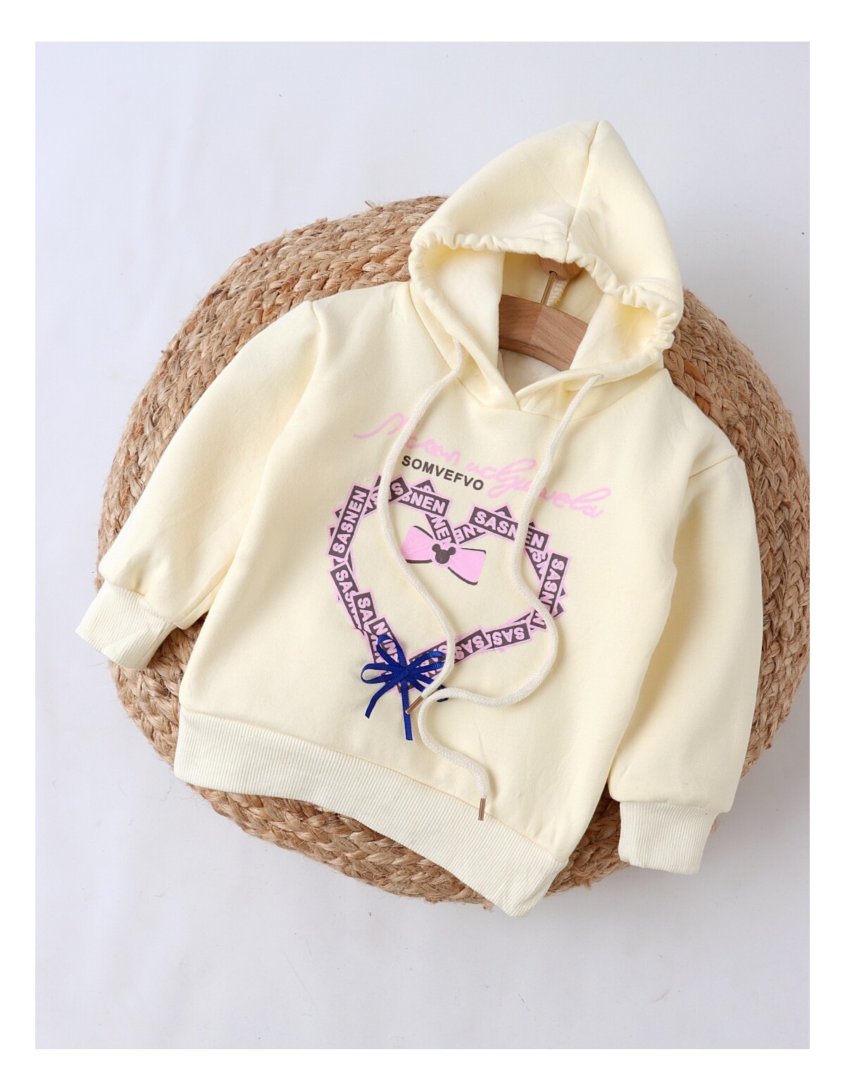 Hanorac crem, fetita Minnie