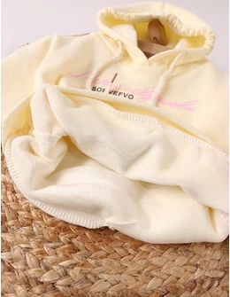 Hanorac crem, fetita Minnie