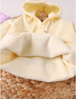 Hanorac crem, fetita ursulet cu fundita