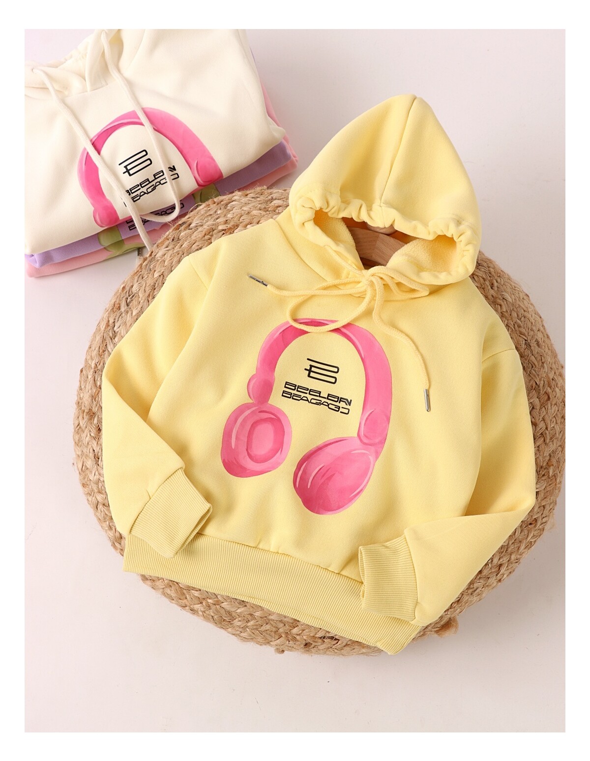 Hanorac fetite casti galben