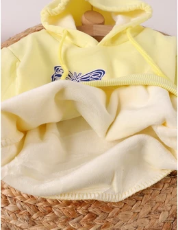 Hanorac galben, fetita Butterfly