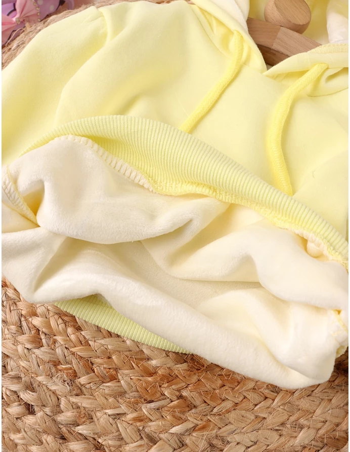 Hanorac galben, fetita ursulet cu fundita picture - 3