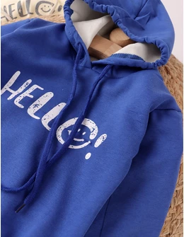 Hanorac Hello Kids, albastru