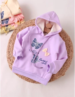 Hanorac mov, fetita Butterfly