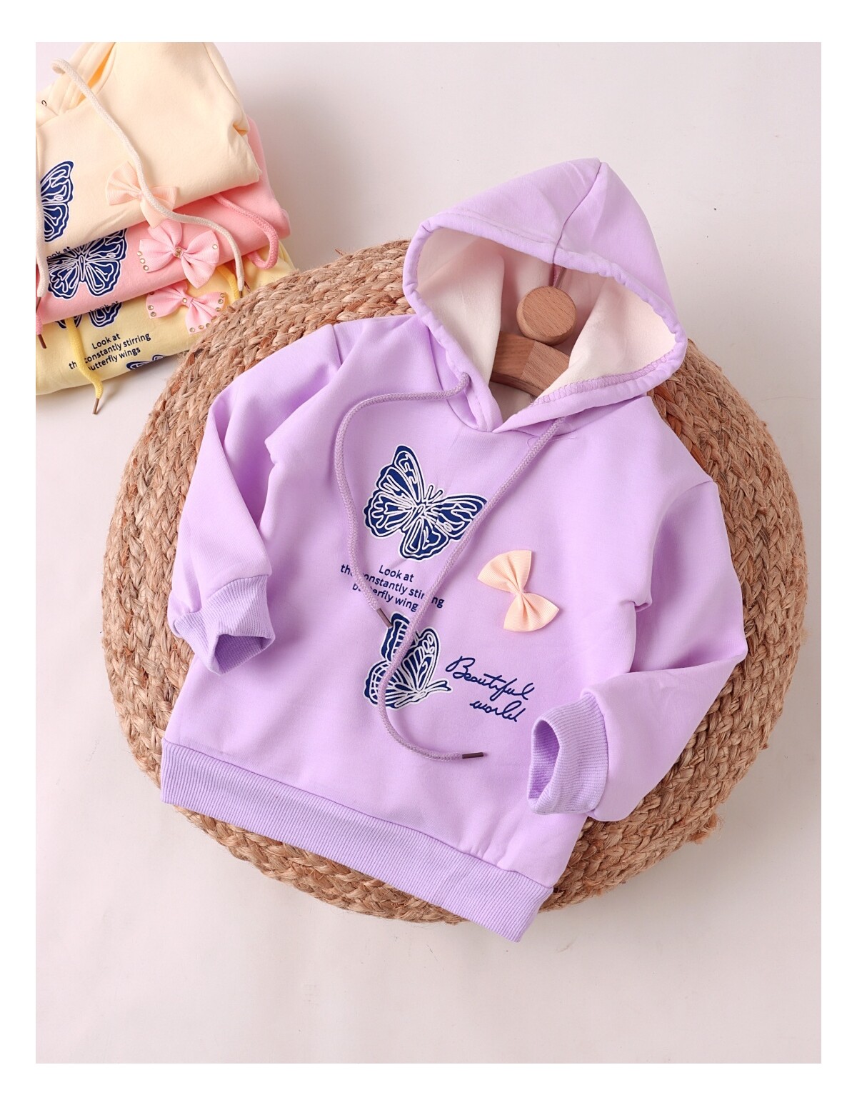 Hanorac mov, fetita Butterfly