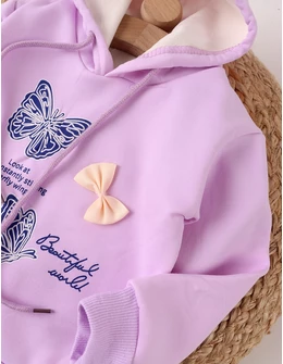 Hanorac mov, fetita Butterfly