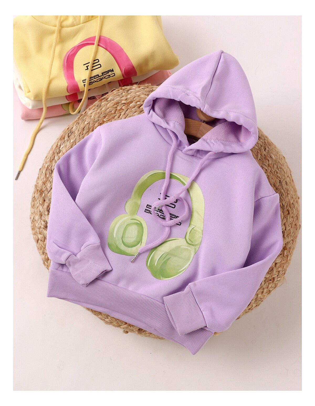 Hanorac mov fetite casti verzi