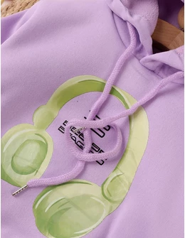 Hanorac mov fetite casti verzi