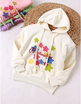 Hanorac plusat Izabella, ecru