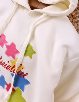 Hanorac plusat Izabella, ecru