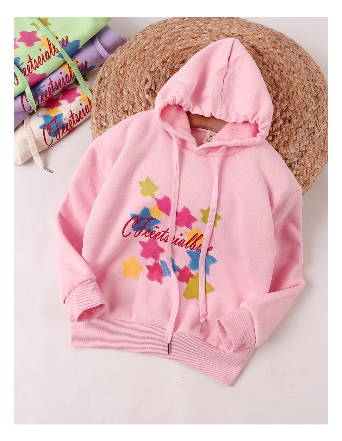 Hanorac plusat Izabella, roz