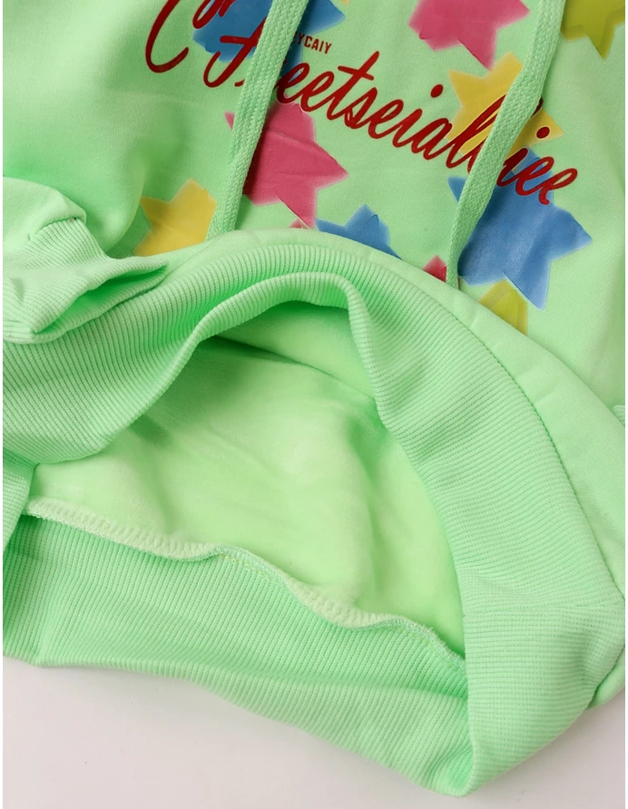 Hanorac plusat Izabella, verde picture - 3