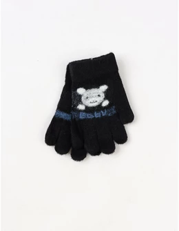 Manusi copii baby rabbit negru