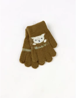 Manusi copii baby rabbit verde