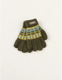Manusi copii OKOKOK verde inchis