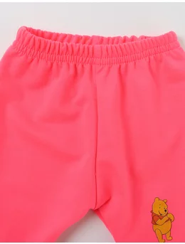 Pantaloni cu imprimeu model roz aprins 2