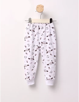 Pantaloni Cute Baby Animal alb-maro 92(18-24 luni)