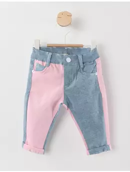 Pantaloni de blug LiliT roz-albastru