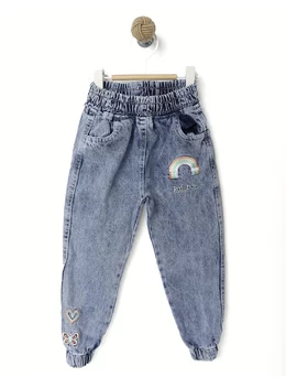 Pantaloni de blug rainbow-inimioara 1