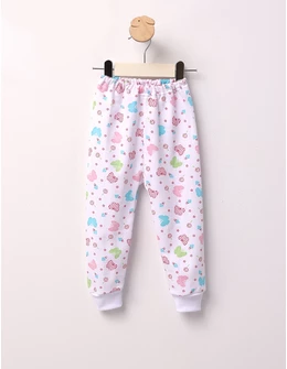 Pantaloni Fluturasi, alb-rosu