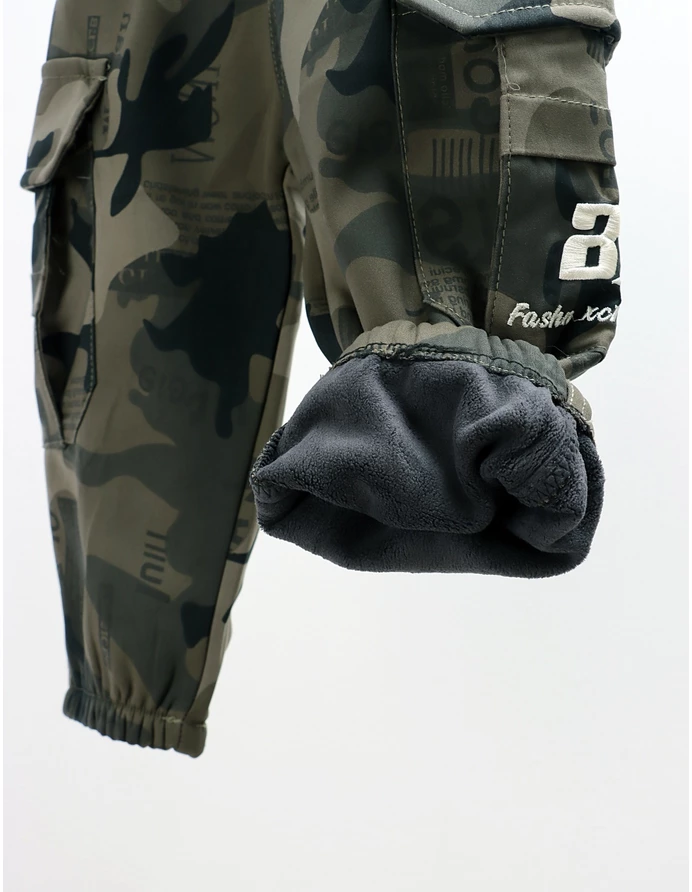 Pantaloni imblaniti ARMY kaki picture - 4