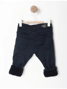 Pantaloni imblaniti Bear model bleumarin 2