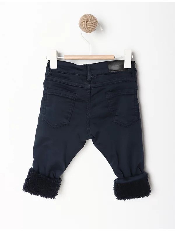 Pantaloni imblaniti Bear model bleumarin