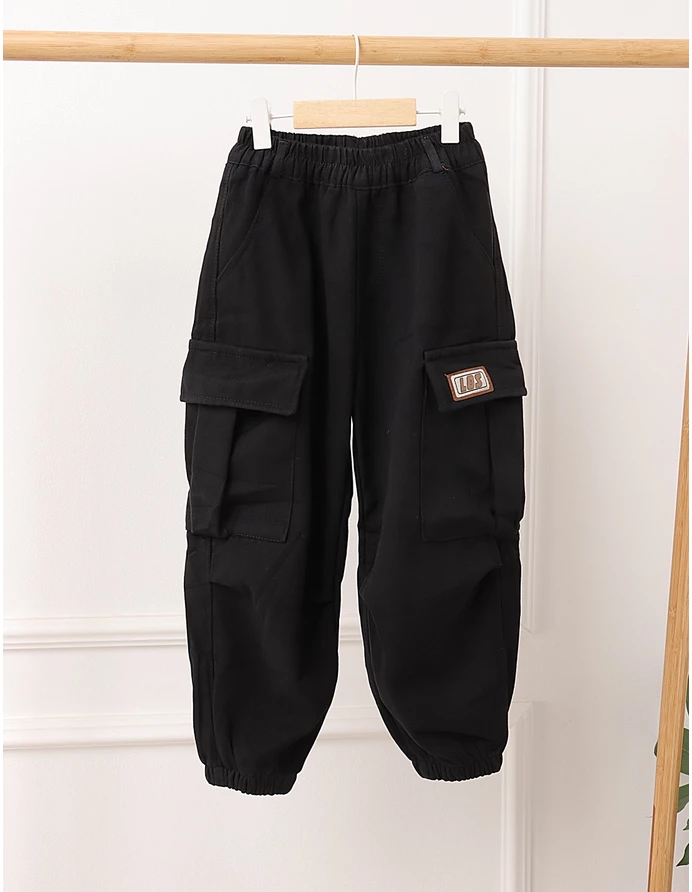 Pantaloni imblaniti, Cargo LOS Tactics, negru picture - 2