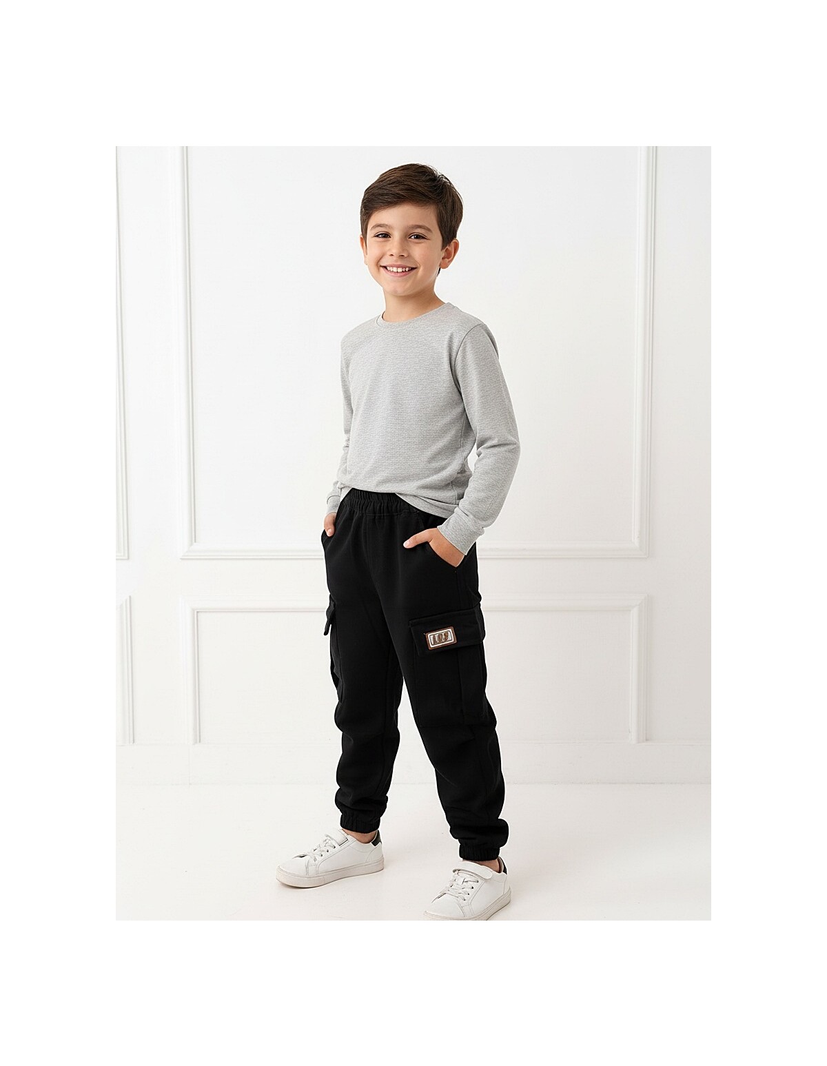Pantaloni imblaniti, Cargo LOS Tactics, negru