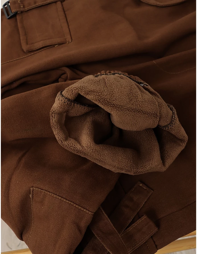 Pantaloni imblaniti, Cargo Tactics, maro picture - 4