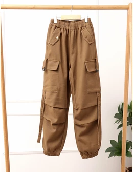 Pantaloni imblaniti, Cargo Tactics, maro-deschis