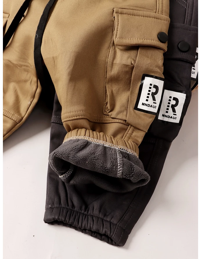 Pantaloni imblaniti Remus gri inchis picture - 9