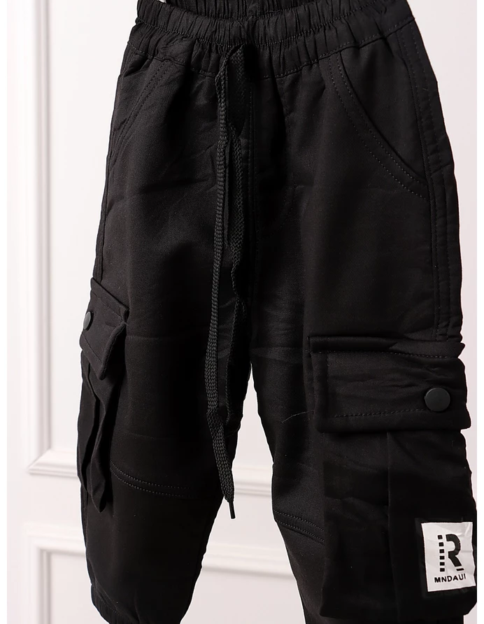 Pantaloni imblaniti Remus negru picture - 5
