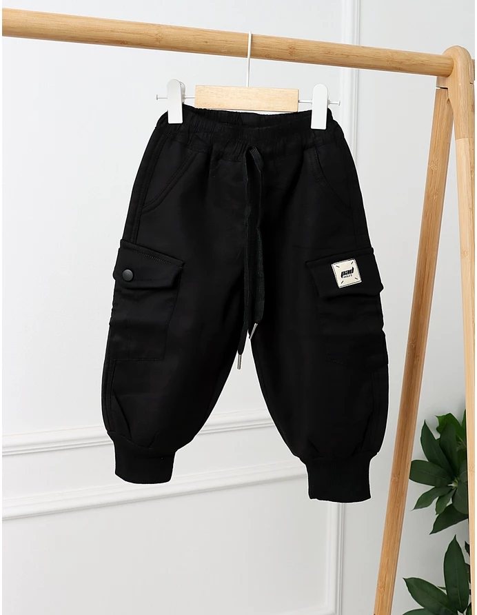Pantaloni imblaniti Theodor negru picture - 2