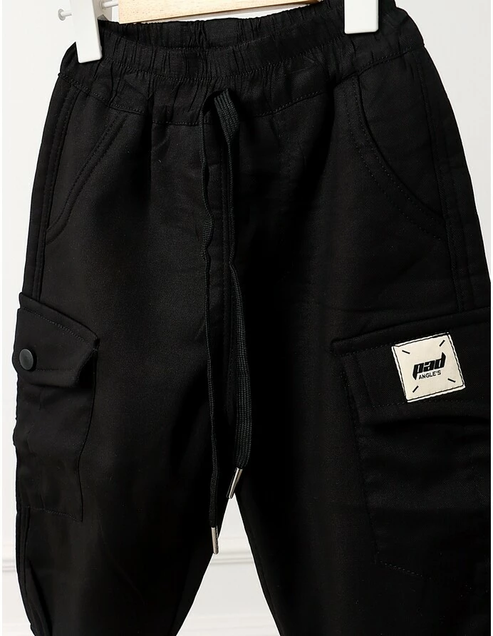 Pantaloni imblaniti Theodor negru picture - 4