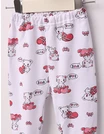 Pantaloni Love Cats alb-rosu picture - 2