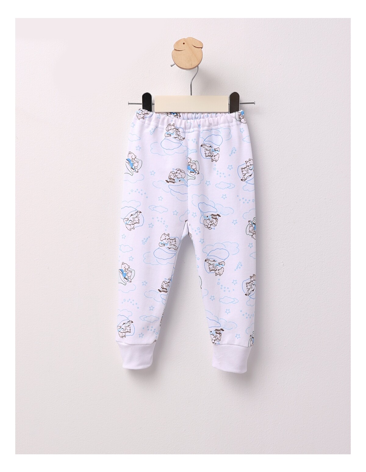 Pantaloni Mama Dog alb-albastru