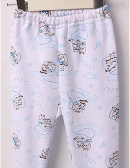 Pantaloni Mama Dog alb-albastru