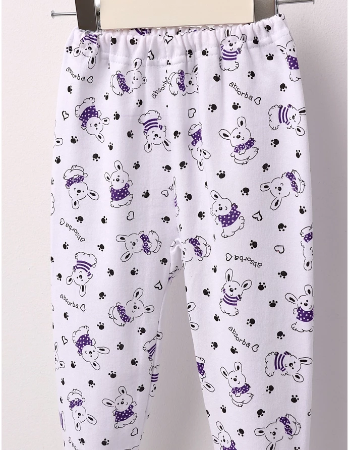 Pantaloni Sweet Dog alb-mov picture - 2