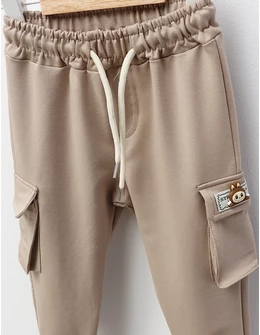 Pantaloni trening Street crem