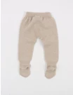 Pantaloni tricotati cu botosei baby crem picture - 3