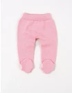 Pantaloni tricotati cu botosei baby roz picture - 1