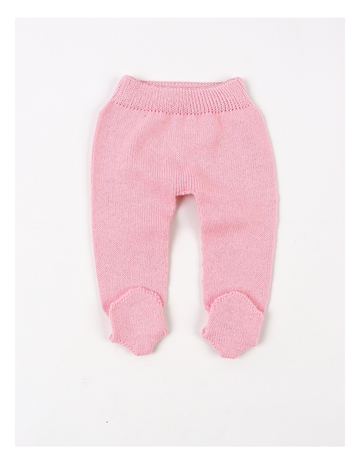 Pantaloni tricotati cu botosei baby roz