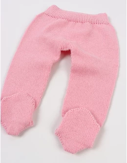 Pantaloni tricotati cu botosei baby roz
