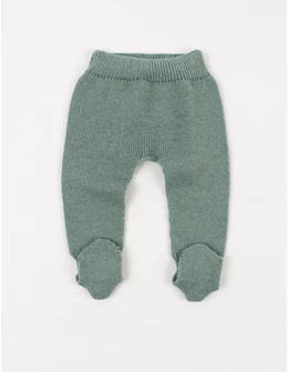 Pantaloni tricotati cu botosei baby verde
